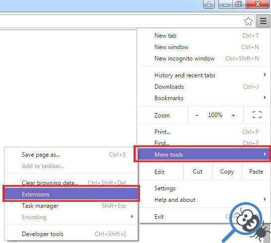 Remove search.myway.com virus from Google Chrome - Step 2.1