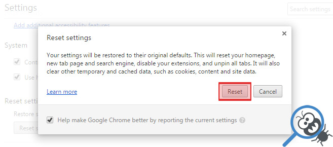 Remove Search Protect virus from Google Chrome - Step 2.6