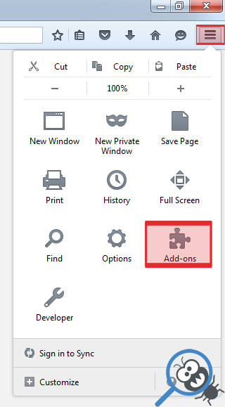 Remove Search.newtabtvgamasearch.com from Mozilla Firefox - Step 2.1