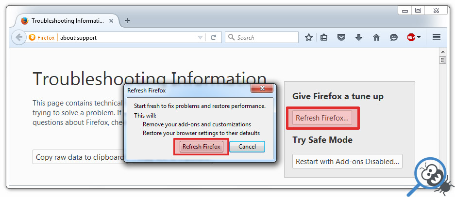 Remove Safe-web.tk from Mozilla Firefox - Step 2.4