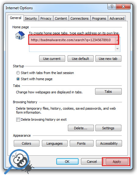 Remove startgo123.com from Internet Explorer - Step 2.3