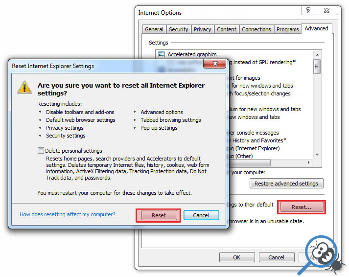 Remove Safe-web.tk from Internet Explorer - Step 2.4