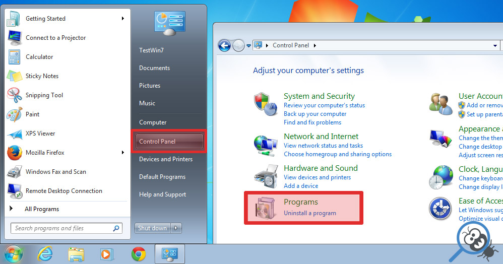 Search Protect virus remove from Windows - step 1.1